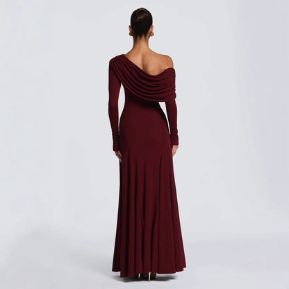 Wedding Guest Off-Shoulder Maxi Dress for Women