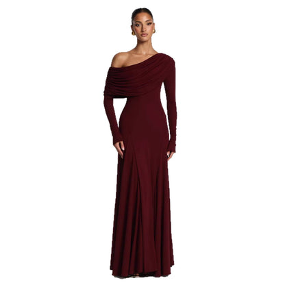 Wedding Guest Off-Shoulder Maxi Dress for Women