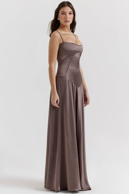 Wedding Guest Maxi Dress with Spaghetti Straps for Women