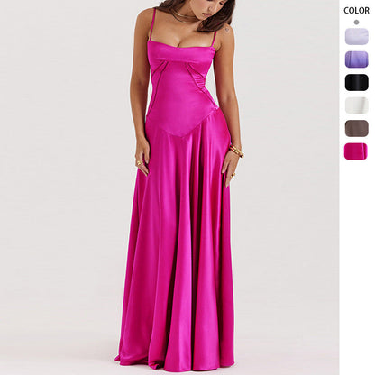 Wedding Guest Maxi Dress with Spaghetti Straps for Women