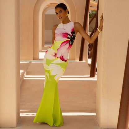 Floral Sleeveless Maxi Dress for Women