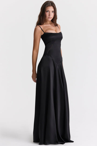 Wedding Guest Maxi Dress with Spaghetti Straps for Women