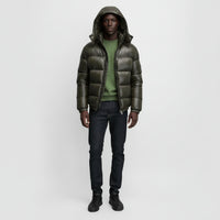 Puffer jacket – Black winter down jacket with hood for men 8