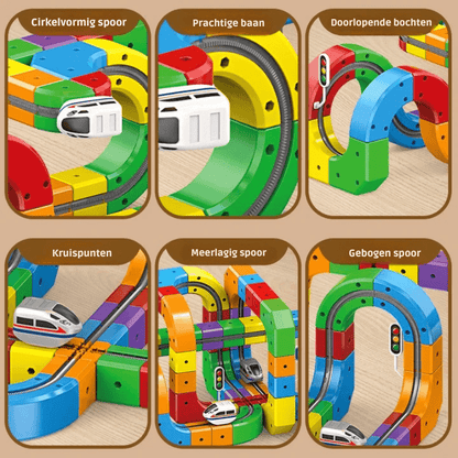 RAILBUILD – 3D Railway Construction Kit for Children with Rechargeable Locomotive