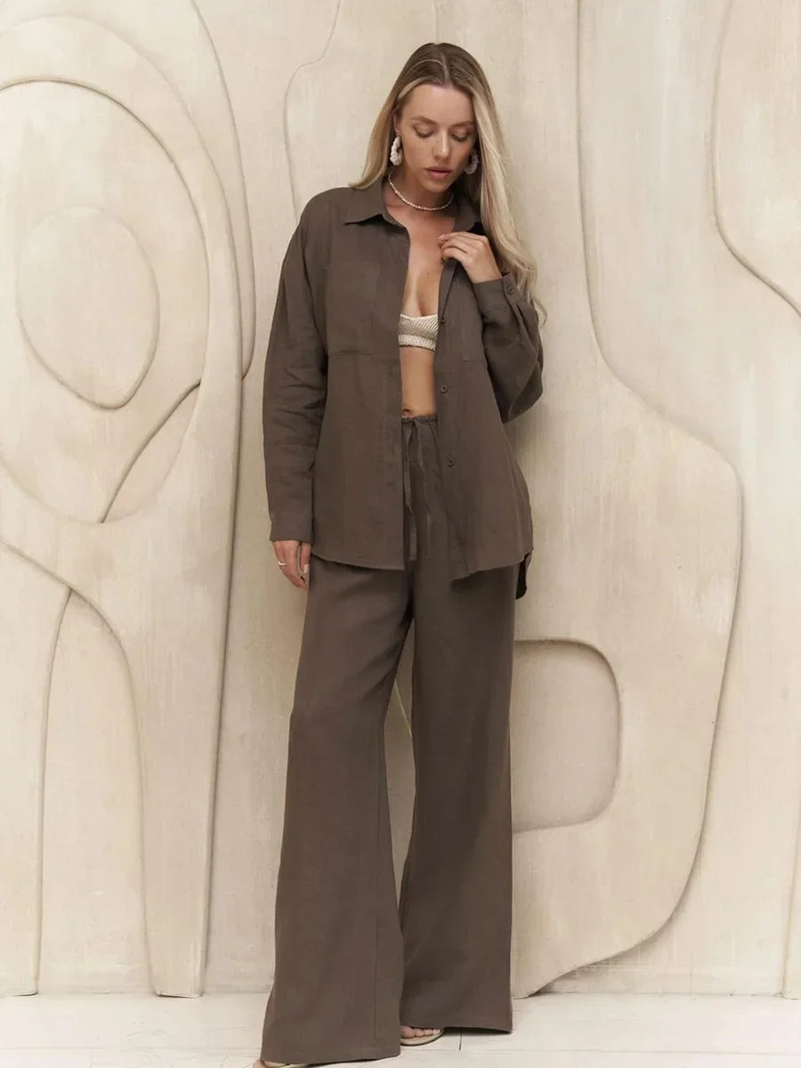 Aria 100% Cotton-Linen Set