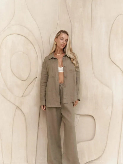 Aria 100% Cotton-Linen Set
