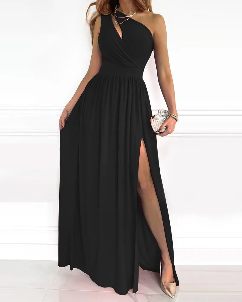 Wedding Guest One-Shoulder Maxi Dress for Women