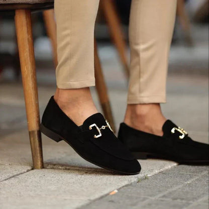 Suede Loafers with Horsebit for Men