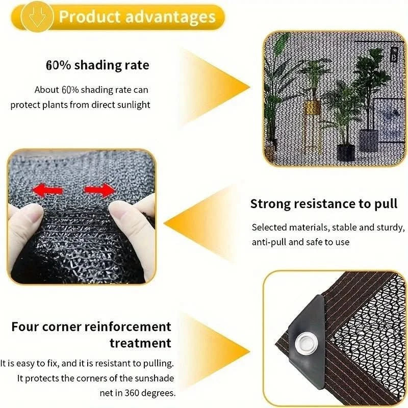 SHADEGUARD NET – 70–80% Sun Protection for Greenhouse and Garden