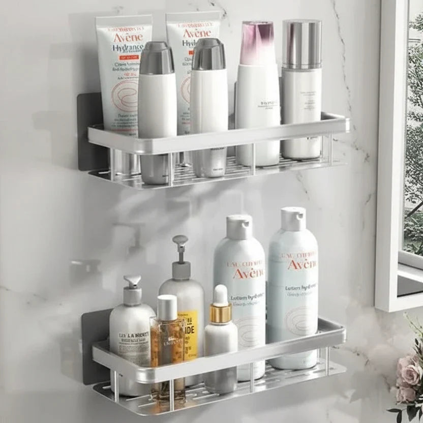 NORDICSHELF - Adhesive Shelf for the Bathroom – Drill-Free & Stylish for Every Bathroom