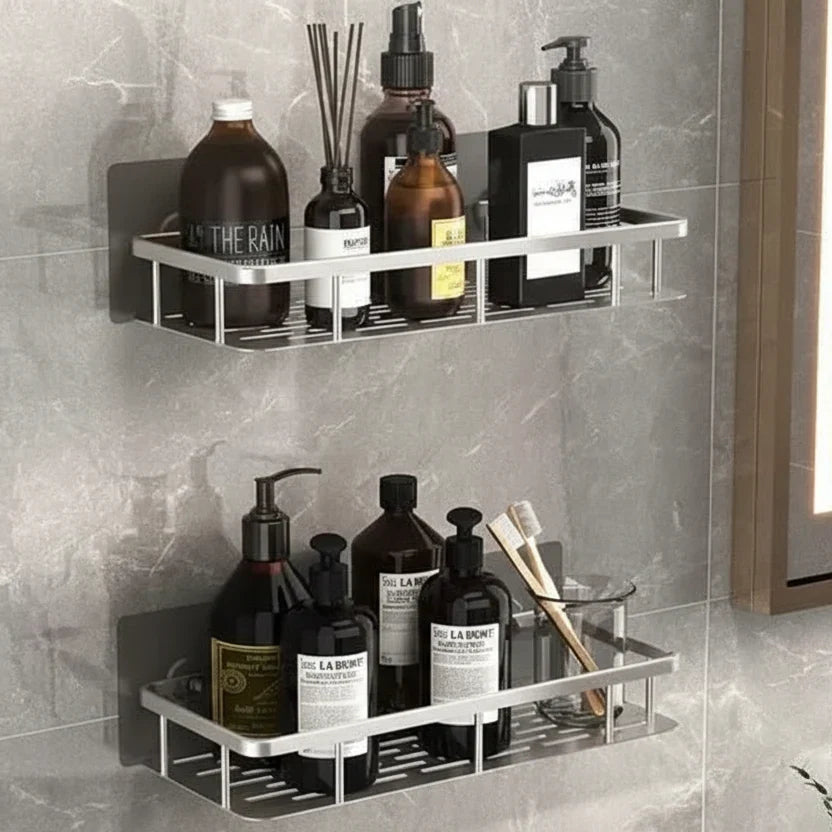 NORDICSHELF - Adhesive Shelf for the Bathroom – Drill-Free & Stylish for Every Bathroom