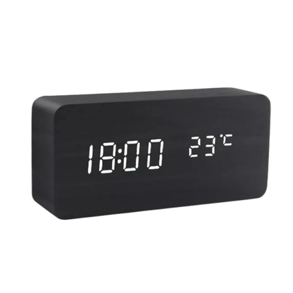 TIMBERGLOW LED Alarm Clock – Digital & Stylish in Natural Wood Design