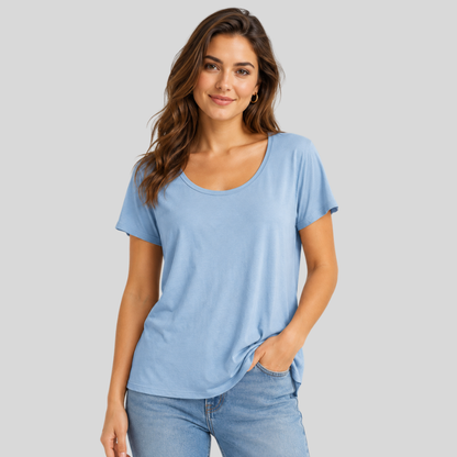 Casual V Neck T Shirt Top