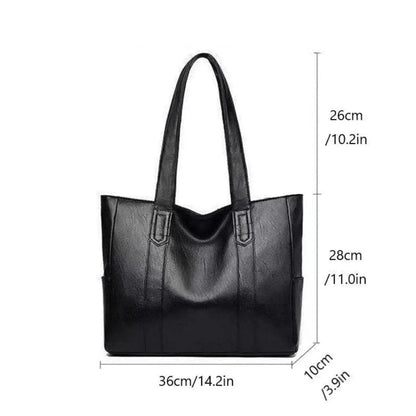VINTARIS – Elegant leather shoulder bag with retro touch and smooth surface