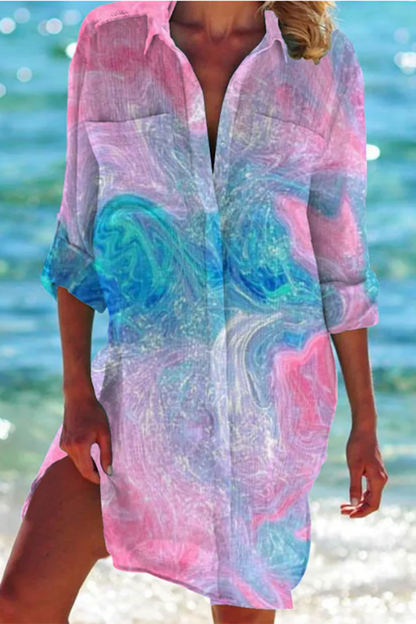 Valencia-Classique - Long Summer Shirt for Women with Pockets & Button Closure 4