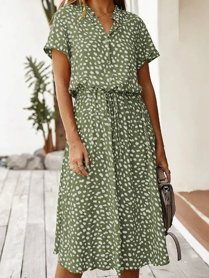 Women's Summer Dress | Midi Length & Adjustable Waist