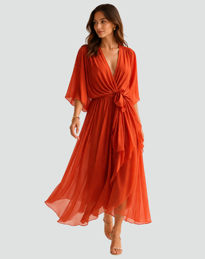 Women's Wrap Summer Dress | Maxi