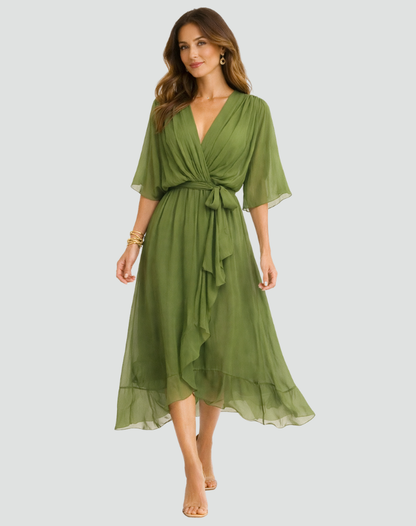 Women's Wrap Summer Dress | Maxi