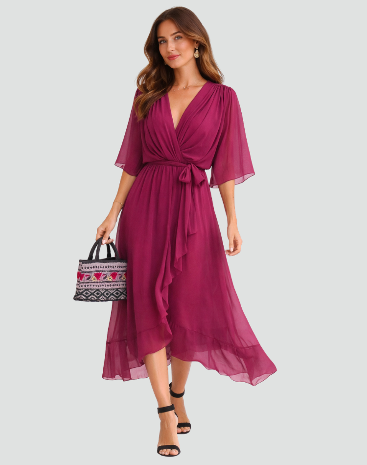 Women's Wrap Summer Dress | Maxi