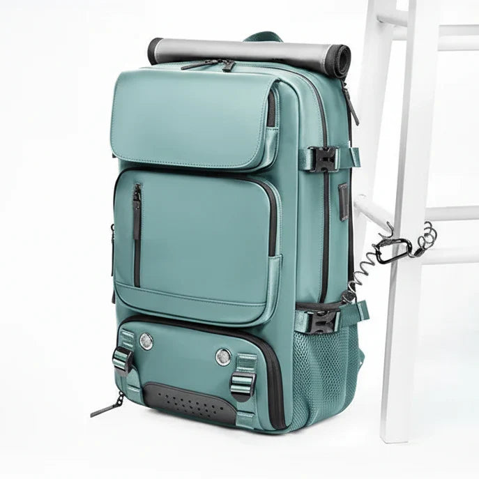 TRAVELMAX Pack - Large waterproof travel backpack with USB port