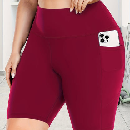 Plus Size Pocket Biker Shorts