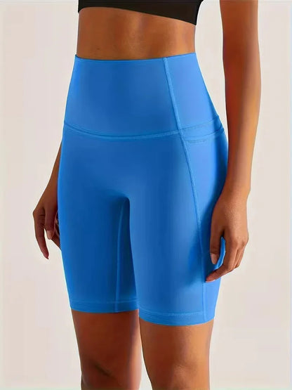 Women's sports leggings shorts with pocket