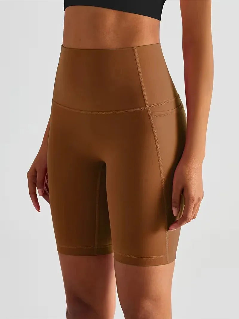 Women's sports leggings shorts with pocket