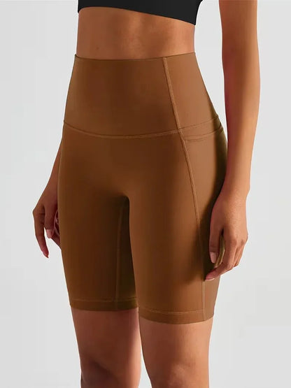 Women's sports leggings shorts with pocket
