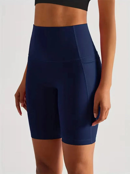 Women's sports leggings shorts with pocket