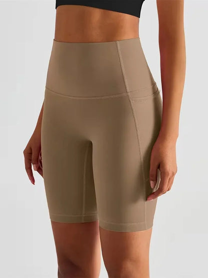 Women's sports leggings shorts with pocket