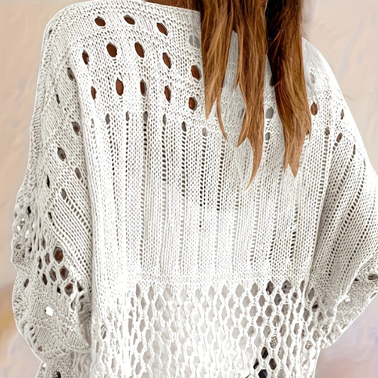 Plus Size Crochet Layered Top