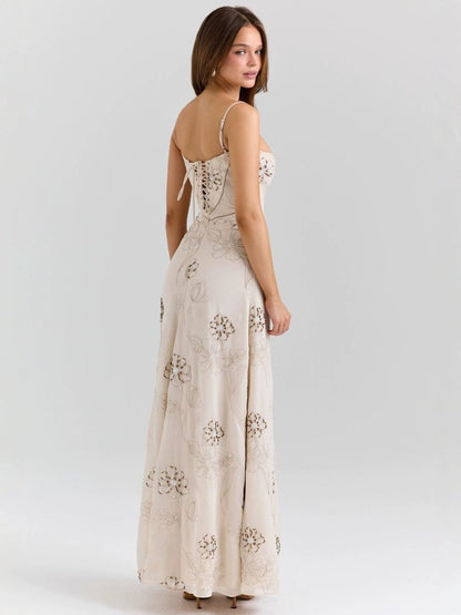 Elegant maxi dress with spaghetti straps