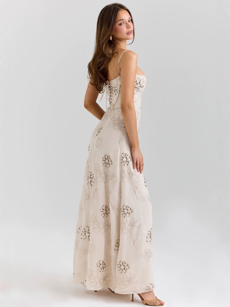 Elegant maxi dress with spaghetti straps