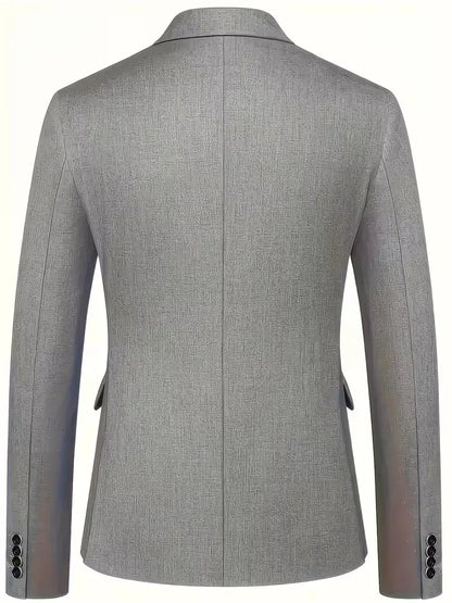 Slim Fit Double-Breasted Three-Piece Suit Set with Waistcoat for Men