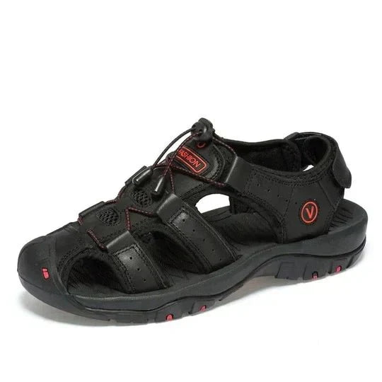 Men's Trekking Sandals with Velcro Fastener for Outdoor Use