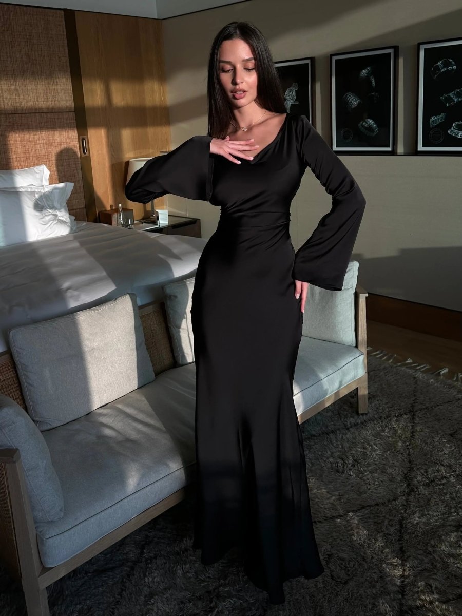 Maxi Dress with Long Sleeves for Women
