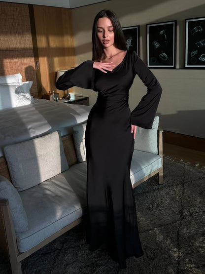 Maxi Dress with Long Sleeves for Women