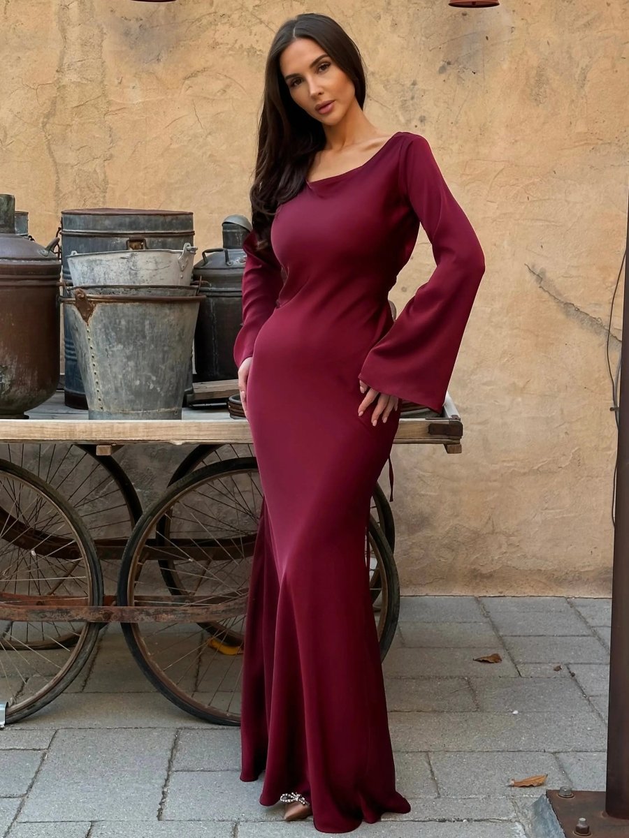 Maxi Dress with Long Sleeves for Women