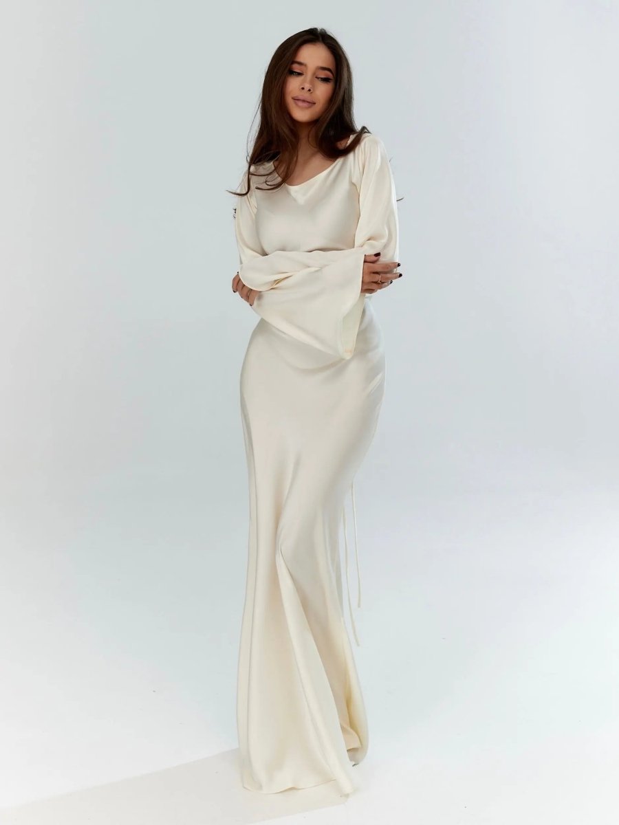 Maxi Dress with Long Sleeves for Women