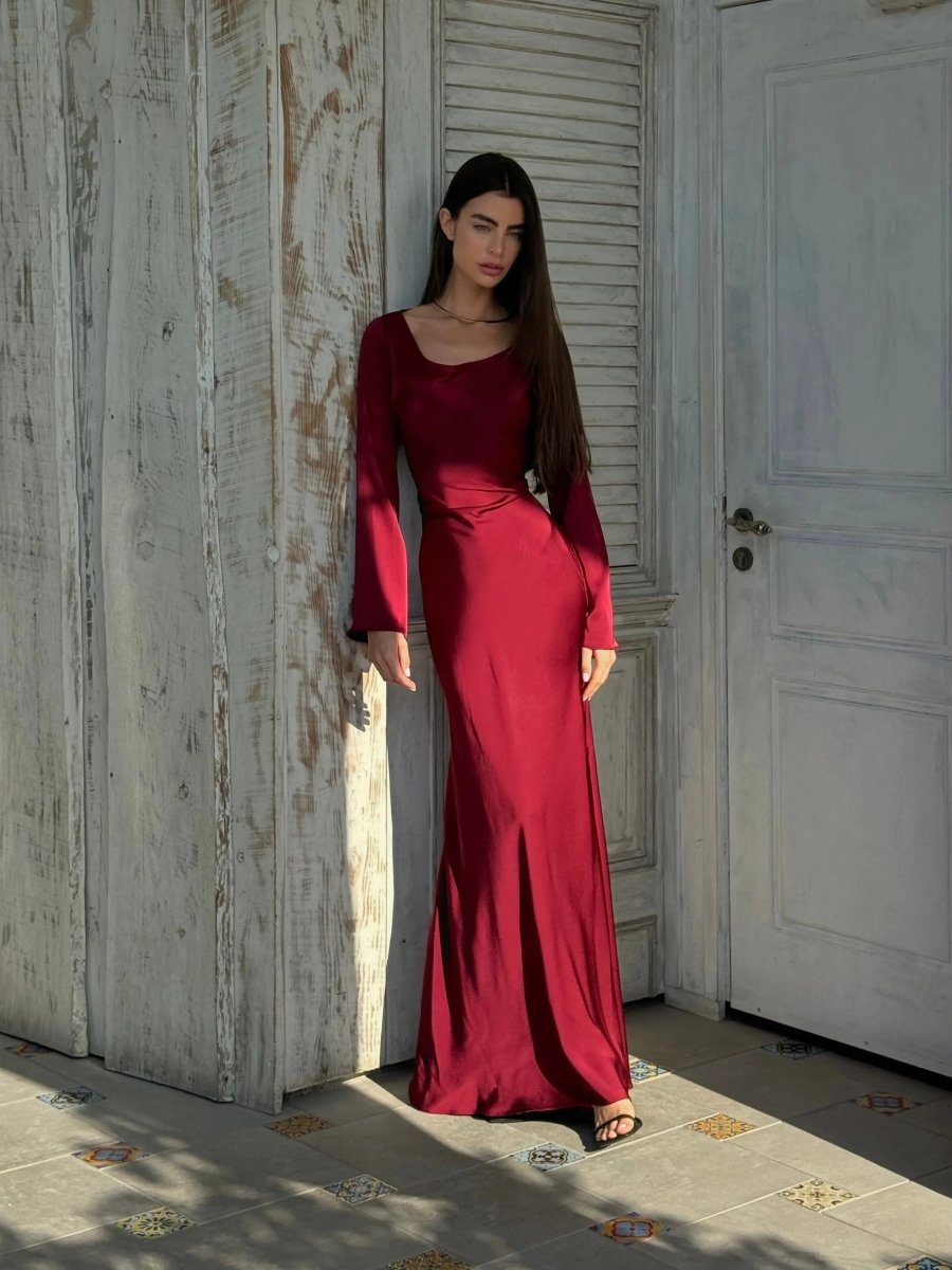 Maxi Dress with Long Sleeves for Women