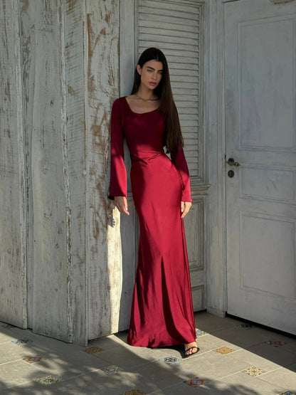 Maxi Dress with Long Sleeves for Women