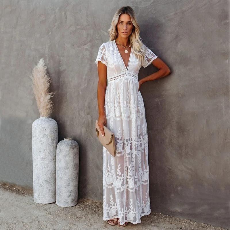 Ibiza Lace Maxi Dress for Women