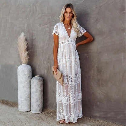 Ibiza Lace Maxi Dress for Women