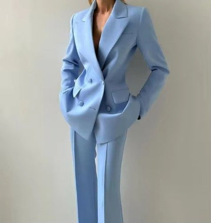 Flared Blazer Set with High Waist for Women